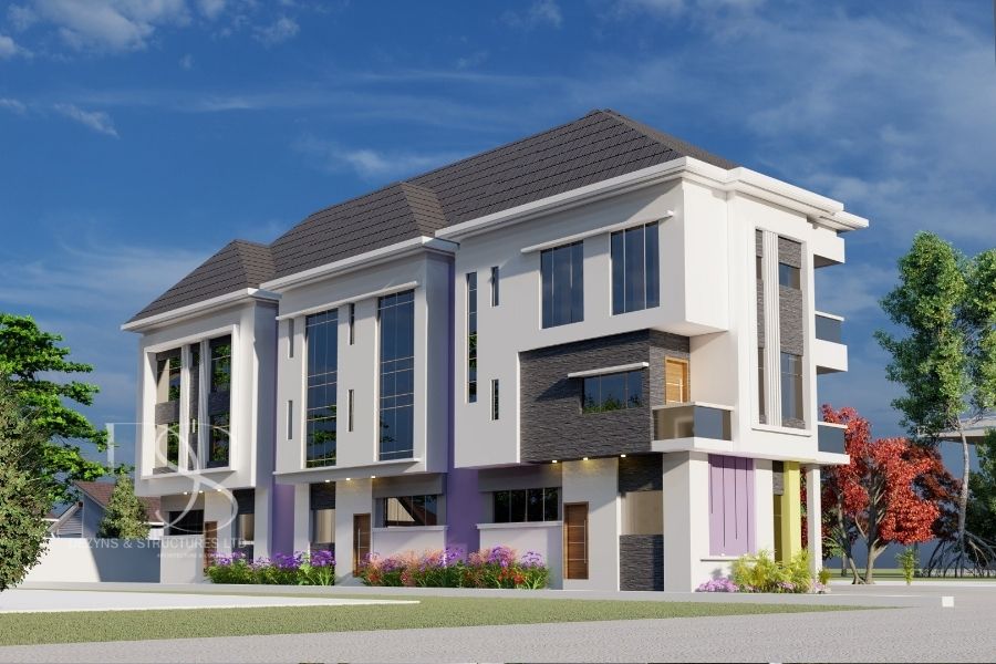 DUEFL06 1 Plan DUFL05-3Unit of 1Bedroom & 4Units of 2Bedroom sitting on a 370 Sq.m Land