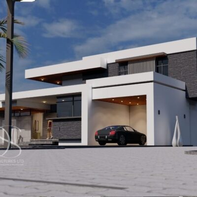 Plan JUBU06- 5 Bedroom Bungalow with Pent Floor on 970sq.m