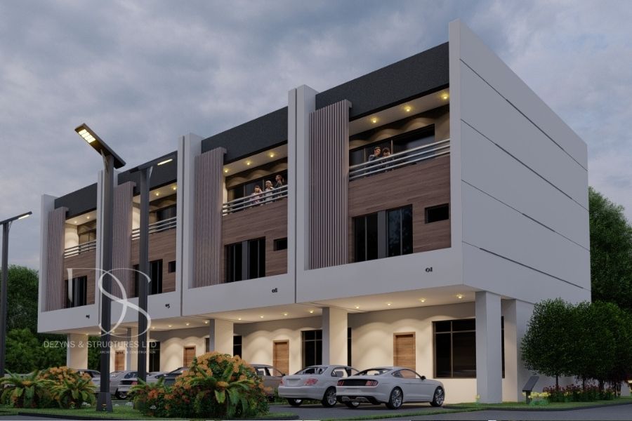 Plan KOTE07-4Bedroom Terrace Duplex on 1,241 Sq.m-8Units