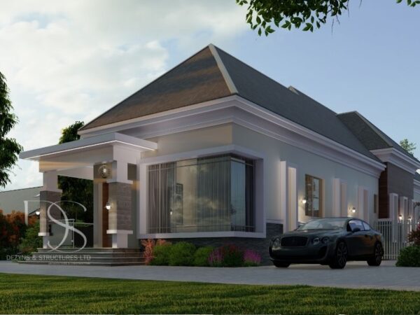 Plan KUBU05-3Bedroom Bungalow (2 Units) on 550sq.m Land