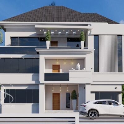Plan NODU32-5Bedroom Duplex and 2 Bedroom Apartment Plan on 544sq.m land