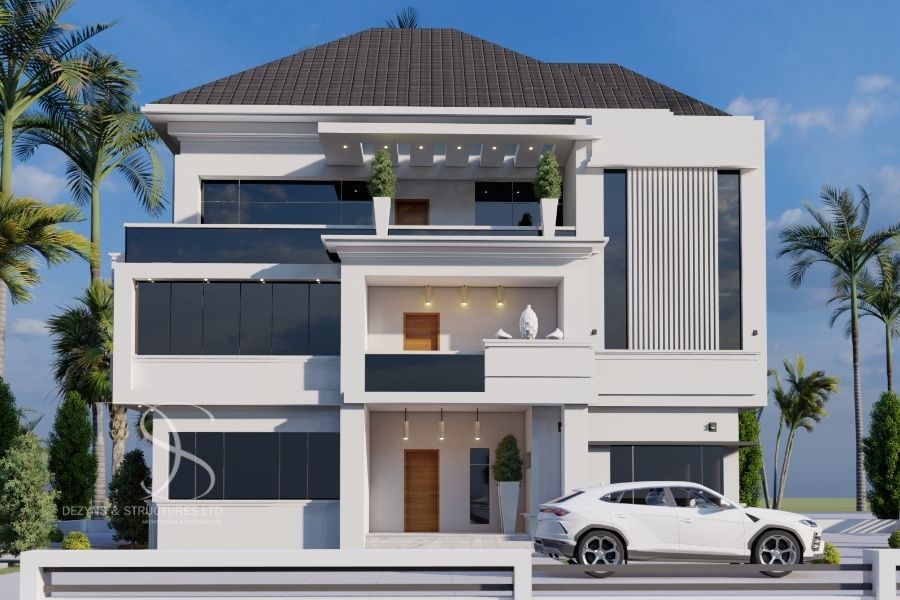 Plan NODU32-5Bedroom Duplex and 2 Bedroom Apartment Plan on 544sq.m land