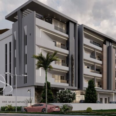 Plan TOFLE26-12 Units of 2-Bedroom Flats & 2 Penthouse Suites on 1,600 Sq.m Land