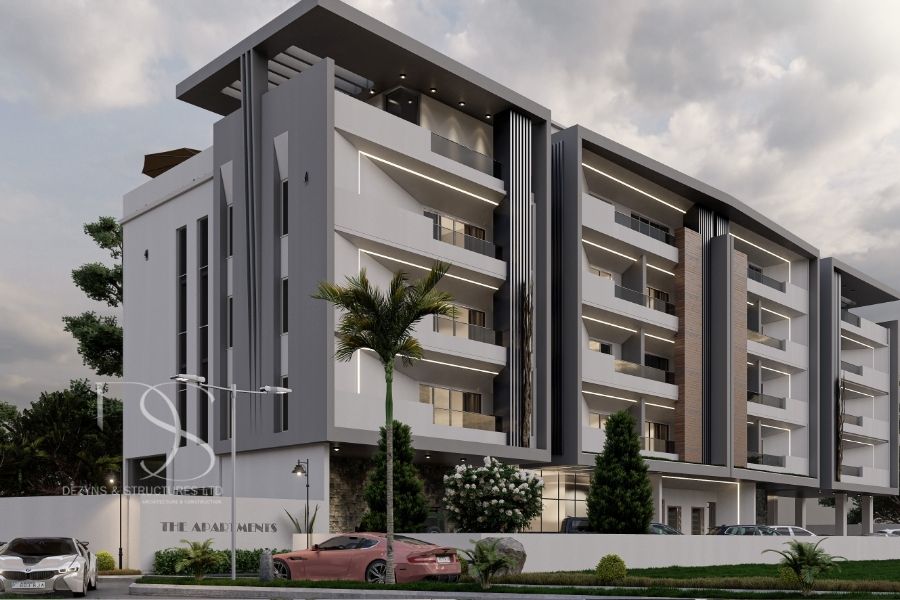 Plan TOFLE26-12 Units of 2-Bedroom Flats & 2 Penthouse Suites on 1,600 Sq.m Land