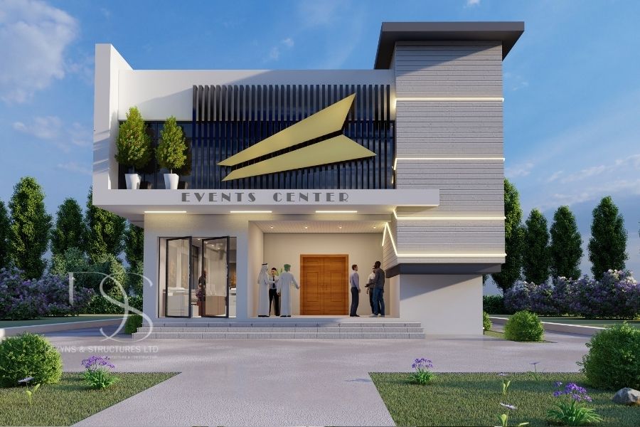 Plan DUEV02-200-300 Seater Event Center on 450 Sq.m Land