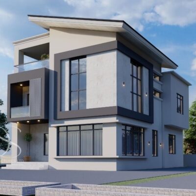 Plan TJDU51-5Bedroom Duplex Design on 350sq.m Land