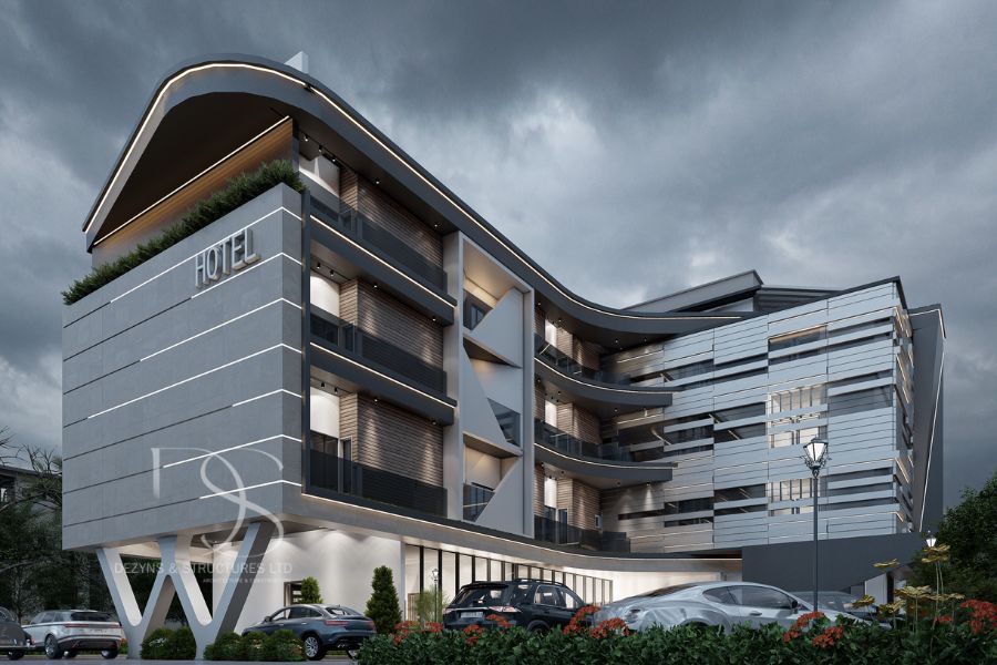 ALHO16 1 Plan ALHO16-41Room Hotel Architectural Plan on 1,800 Sq.m Land