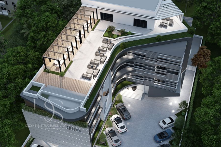 ALHO16 Plan ALHO16-41Room Hotel Architectural Plan on 1,800 Sq.m Land