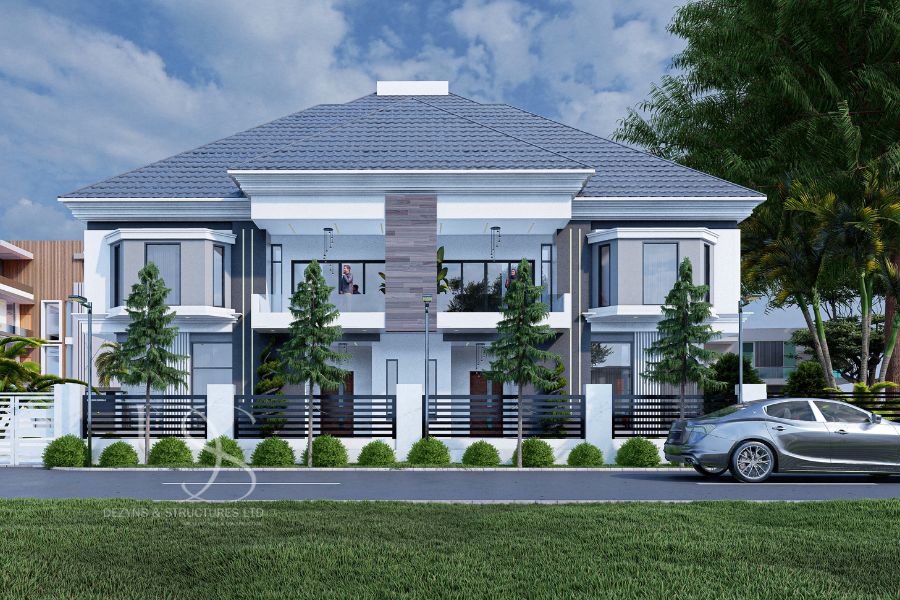 Semi-Detached Duplex Architectural Plan Semi-Detached Duplex Architectural Plan