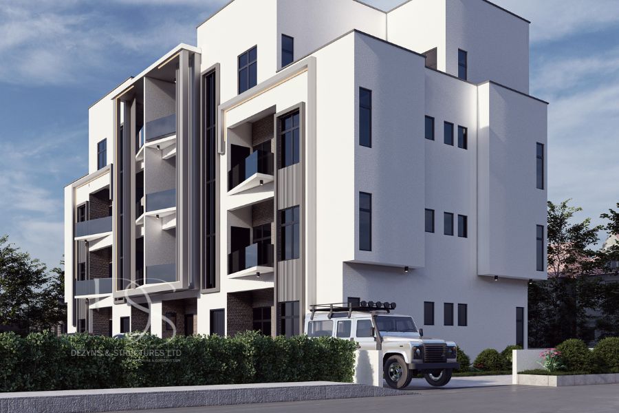 Plan BOFL27-Multi-Unit Apartment Architectural Plan on 750 Sq.m Land