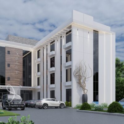 Plan CHHO17-38Room Hotel Architectural Plan on 1,800 Sq.m Land