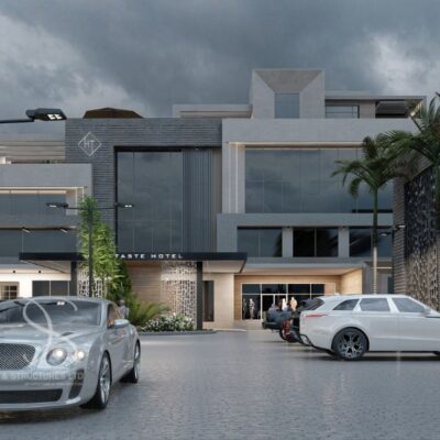 Plan DAHO19-68Room Hotel with Luxury 3-Bedroom Penthouse Duplex on 2,800 Sq.m Architectural Plan