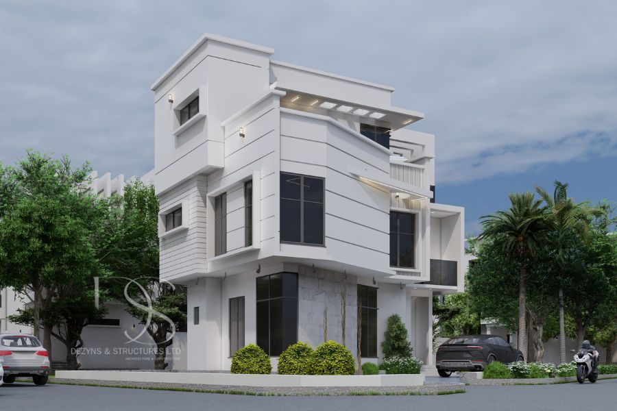 Plan JEDU57-4Bedroom Duplex Design on 290 Sq.m Land