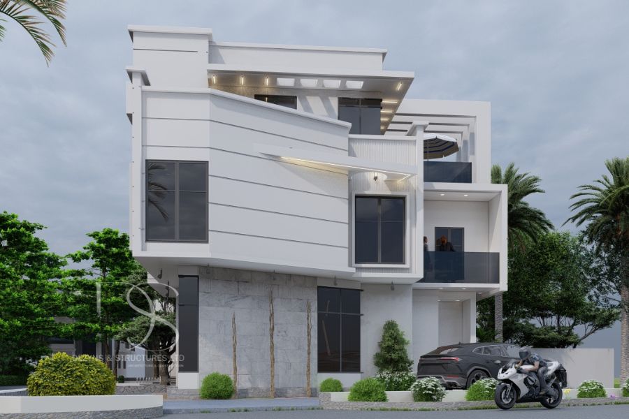 Plan JEDU57-4Bedroom Duplex Design on 290 Sq.m Land