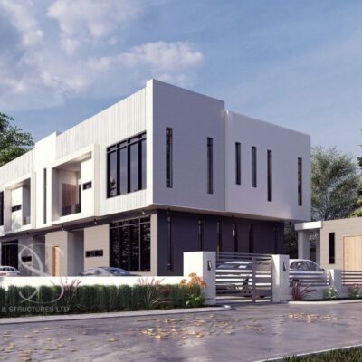 Plan KAFL29-4Unit 2-Bedroom Flats on 450 Sq.m Land