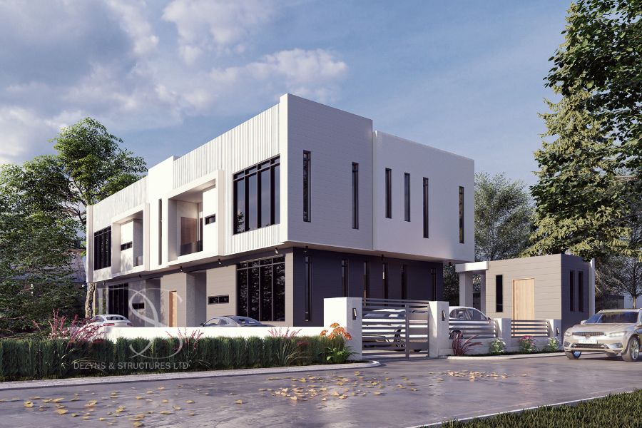 Plan KAFL29-4Unit 2-Bedroom Flats on 450 Sq.m Land