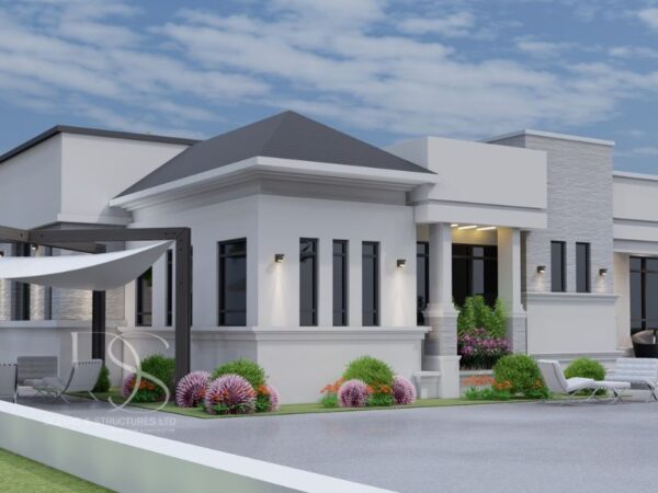 Plan MUBU11-3Bedroom Bungalow with 2Bedroom on 900 Sq.m Land