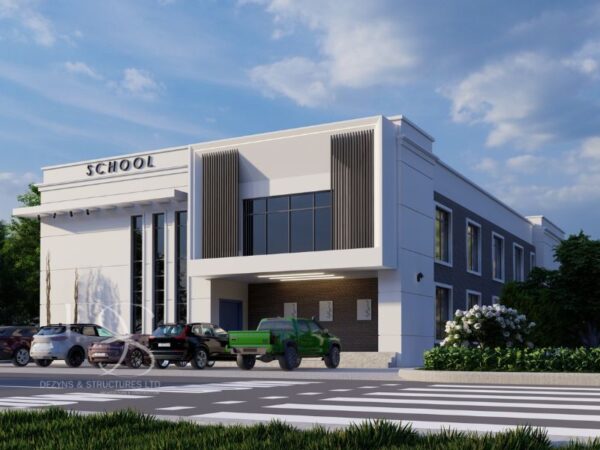 Plan OBSC02-22Classroom School Building on 1,200 Sq.m Land