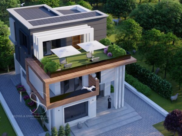 Plan OFDU66-5Bedroom Duplex Architectural Plan on 450 Sq.m Land