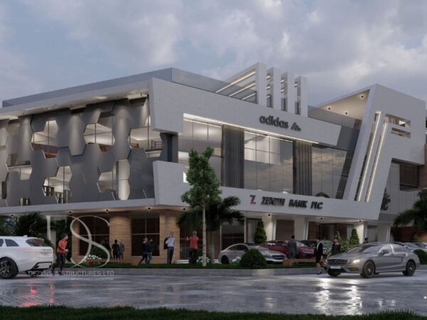Plan PEMA04-Shopping Mall with Multipurpose Hall, Restaurants, Lounge & Basement Parking on 2,450 Sq.m Land