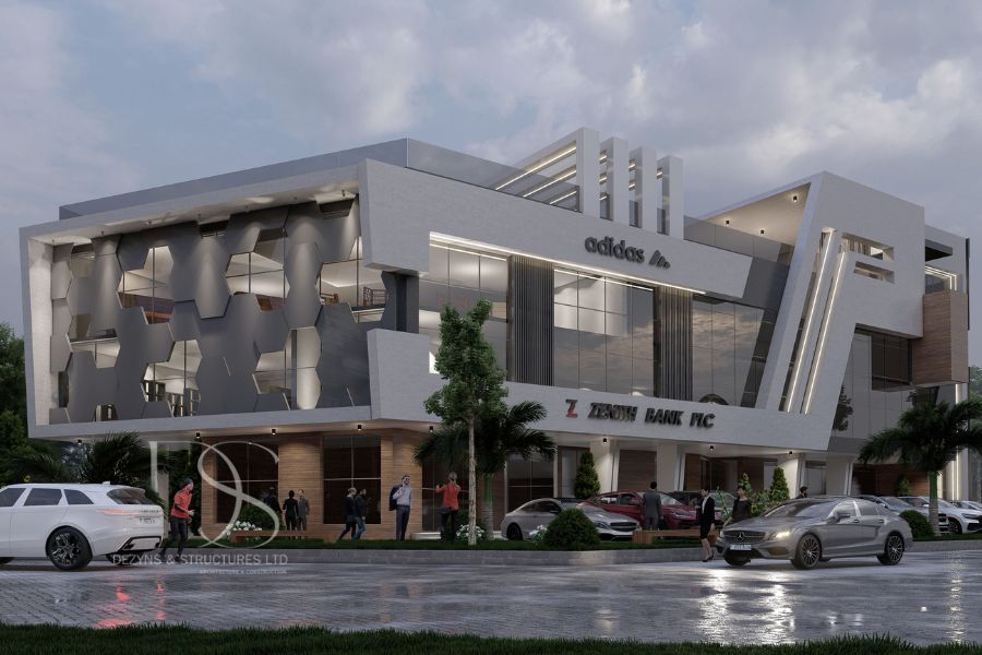Plan PEMA04-Shopping Mall with Multipurpose Hall, Restaurants, Lounge & Basement Parking on 2,450 Sq.m Land