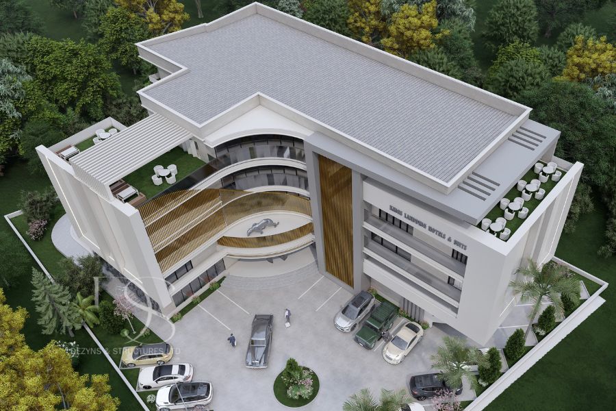 Plan RAHO15-30Room Hotel with 3 Units of 1-Bedroom Duplex Apartments on 2,500 Sq.m Land