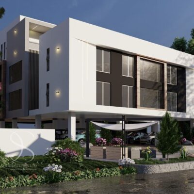Plan SUFL28-11Units of 2-Bedroom Flats & 2 Units of 3-Bedroom Penthouse Apartments on 980 Sq.m Land