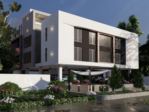 Plan SUFL28-11Units of 2-Bedroom Flats & 2 Units of 3-Bedroom Penthouse Apartments on 980 Sq.m Land
