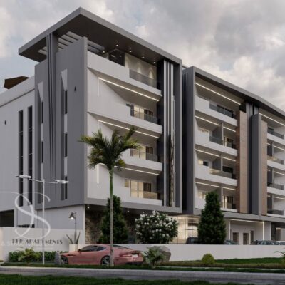 Plan TOFL26-12 Units of 2Bedroom Flats with 2 Units of 3Bedroom Penthouse Apartments on 1,600 Sq.m Land