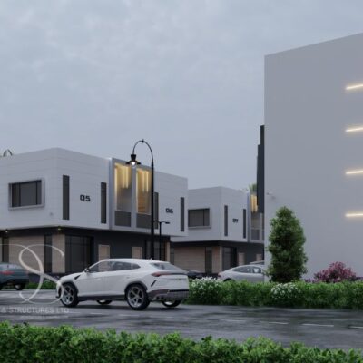 Plan VDTE11-4 Units of 5Bedroom Terrace Homes & 4 Units of 5Bedroom Semi-Detached Duplexes on 1,400 Sq.m Land