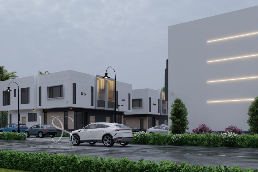 Plan VDTE11-4 Units of 5Bedroom Terrace Homes & 4 Units of 5Bedroom Semi-Detached Duplexes on 1,400 Sq.m Land
