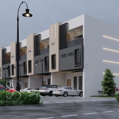 Plan VDTE11-4 Units of 5Bedroom Terrace Homes & 4 Units of 5Bedroom Semi-Detached Duplexes on 1,400 Sq.m Land