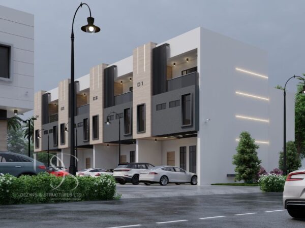 Plan VDTE11-4 Units of 5Bedroom Terrace Homes & 4 Units of 5Bedroom Semi-Detached Duplexes on 1,400 Sq.m Land